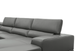 Nella Sectional Sofa in Italian Leather Match