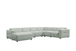 Noel Italian Leather Power Reclining Sectional with Chaise
