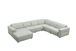 Noel Italian Leather Power Reclining Sectional with Chaise