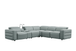 Holly Italian Leather Power Reclining Corner Sectional