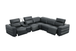 Holly Italian Leather Power Reclining Corner Sectional