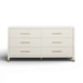 Dani - Faux Shagreen 6-Drawer Dresser - Cream