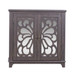 Elegant Sideboard With 2 Acrylic Mirrored Doors, Adjustable Shelf Storage