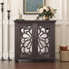 Elegant Sideboard With 2 Acrylic Mirrored Doors, Adjustable Shelf Storage