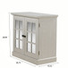 Sideboard Cabinet With Mirrored Doors, Adjustable Shelf, Metal Handles