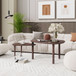 360 Degree Rotatable Coffee Table With Solid Legs