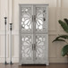 Modern Sideboard Buffet With 4 Mirrored Doors, Adjustable Shelves