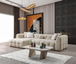 Lis Ivory Boucle LAF 115" Sectional