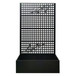 Planter Box With Trellis, Outdoor Raised Garden Bed With Privacy Screen Lattice Panels For Patio - Black