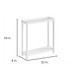 Narrow Side End Tables With Shelf (Set of 2)
