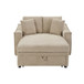 Modern Chaise Sofa With Hidden Storage For Living Room