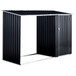 Firewood Storage Shed, Outdoor Firewood Rack, Outdoor Storage Shed With Log Holder, Firewood Shelter For Patio, Anthracite Galvanized Steel - Black