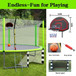 16Ft Trampoline With Basketball Hoop Pump And Ladder (Inner Safety Enclosure) With Soccer Goal