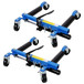 Hydraulic Car Wheel Dolly (Set of 2) With Foot Pedal Lift, 1, 500Lbs Capacity - Black / Blue