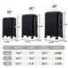 20" / 24" / 28" 3 Pieces / Set Spinner Wheel Luggage, Carry On Suitcase, With Cup Holder & USB Port & Phone Holder
