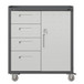 Sturdy Metal Tool Storage Cabinet With Wheels Durable Garage, Office & Home Organizer Steel