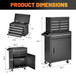 Tool Chest, 5 Drawer Rolling Tool Storage Cabinet With Detachable Top Tool Box, Liner, Universal Lockable Wheels, Adjustable Shelf, Locking Mechanism, Metal Tool Cart For Garage Workshop