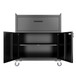 Rolling Metal Tool Storage Cabinet, Lockable Garage Storage Cabinet, Locking Metal Storage Cabinet With Wheels, Rolling Tool Chest, Assembly Required - Black