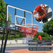 Portable Basketball Hoop Basketball System 8-10Ft Height Adjustable For Youth Adults LED Basketball Hoop Lights, Colorful Lights, Waterproof, Super Bright To Play At Night Outdoors, Good Gift For Kids - Black