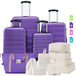 Hardshell Luggage Sets 4 Pieces + Bag Spinner Suitcase With Tsa Lock Lightweight - 16" / 20" / 24" / 28" Luggages