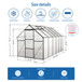 Polycarbonate house Raised Base And Anchor Aluminum Heavy Duty Walk-In houses For Outdoor Backyard In All Season