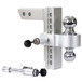 Alu - Adjustable Trailer Drop Hitch 2" Receiver 8" Adjustable - Silver