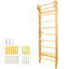 Gymnastics Stall Bar Multi Use Swedish Ladder For Home Gym And Physical Therapy - Natural