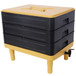Durable 3 Tray Worm Farm Kit For Efficient Vermicomposting, 65L Capacity - Yellow / Black