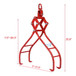 Heavy-Duty 4 Claw Timber Log Lifting Tongs Grabber