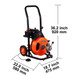 Drain Cleaning Machine 100Ft X 3/8" Auto Feed Sewer Snake - Orange