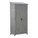 Outdoor Storage Shed With Vertical Tool Cabinet For Backyard