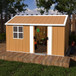 Storage Shed With Windows, Lockable Door & Ventilation For Backyard Tool Organization - Brown