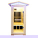 Single Person Spruce Far Infrared Sauna With Ambient Lighting And Bluetooth Music - Natural