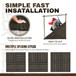 Acacia Hardwood Interlocking Deck Tiles, Striped Pattern