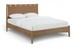 Santos - Vegan Leather Headboard And Wood Bed - Waxed Brown Frame