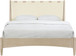 Santos - Vegan Leather Headboard And Wood Bed - Waxed Natural Frame