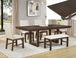 Domingo Brown Dining Table with 18" Leaf 2272T-4290 by Crown Mark