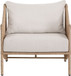 Coastline - Olefin Water Resistant Fabric And Wicker Outdoor Patio Accent Chair - Beige