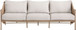 Coastline - Olefin Water Resistant Fabric And Wicker Outdoor Patio Sofa - Beige
