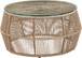 Coastline - Tempered Glass Top And Wicker Outdoor Patio Coffee Table - Natural | Natural