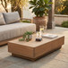 Solace - Acacia Wood Outdoor Patio Coffee Table - Natural