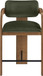 Cedra - Velvet Performance Fabric Upholstered Counter Stool - Brown Frame