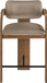 Cedra - Velvet Performance Fabric Upholstered Counter Stool - Brown Frame