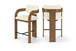 Cedra - Velvet Performance Fabric Upholstered Counter Stool - Brown Frame