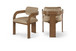 Cedra - Velvet Performance Fabric Upholstered Dining Chair (Set of 2) - Brown Frame