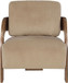 Cedra - Velvet Performance Fabric Upholstered Accent Chair - Brown Frame