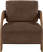 Cedra - Velvet Performance Fabric Upholstered Accent Chair - Brown Frame