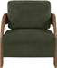 Cedra - Velvet Performance Fabric Upholstered Accent Chair - Brown Frame