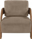 Cedra - Velvet Performance Fabric Upholstered Accent Chair - Brown Frame