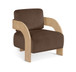 Cedra - Velvet Performance Fabric Upholstered Accent Chair - Natural Frame